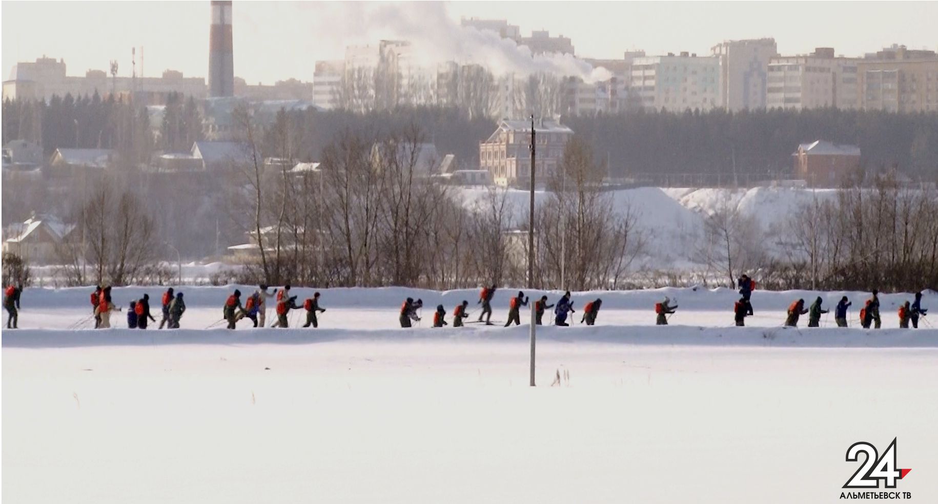 Альметьевск принял участие во всероссийской массовой лыжной гонке